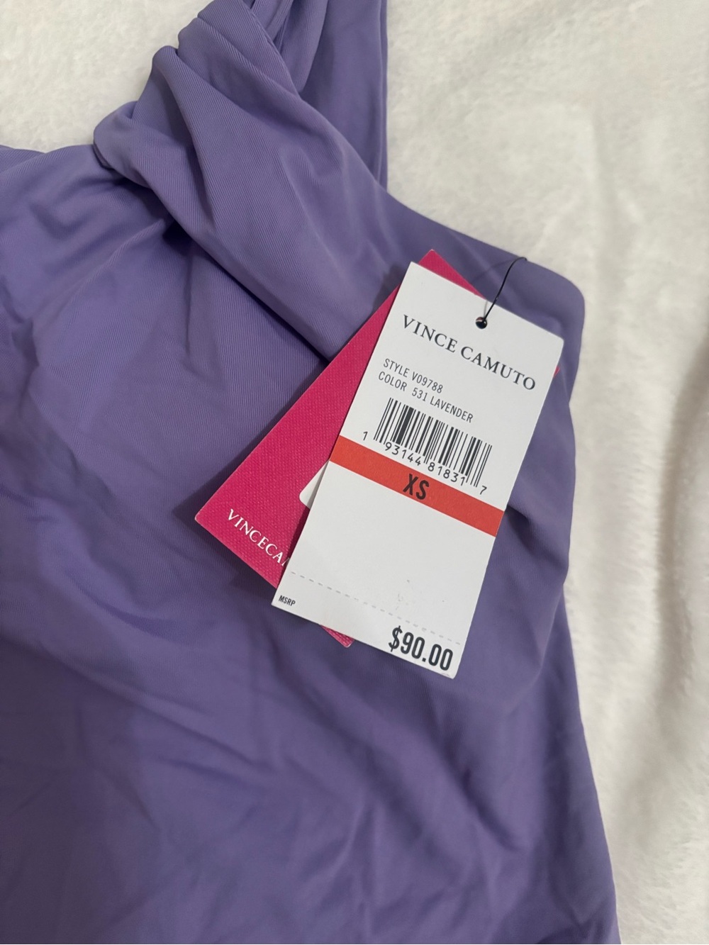 🌴🌴🌴Vince Camuto Purple One-Shoulder High-Waist Bikini Set - Picture 7 of 9
